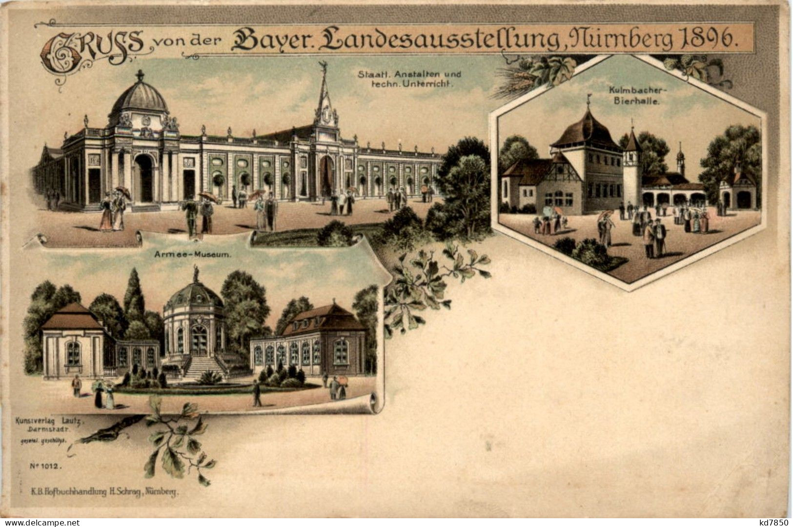 Nürnberg - Gruss Von Der Bayr. Landesausstellung 1896 - Litho - Nürnberg