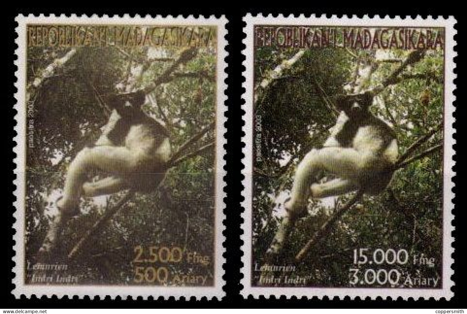 (031) Madagascar   Fauna / Animals / Monkeys / Singes / Tiere / Affen ** / Mnh  Michel 2605-06 - Madagaskar (1960-...)