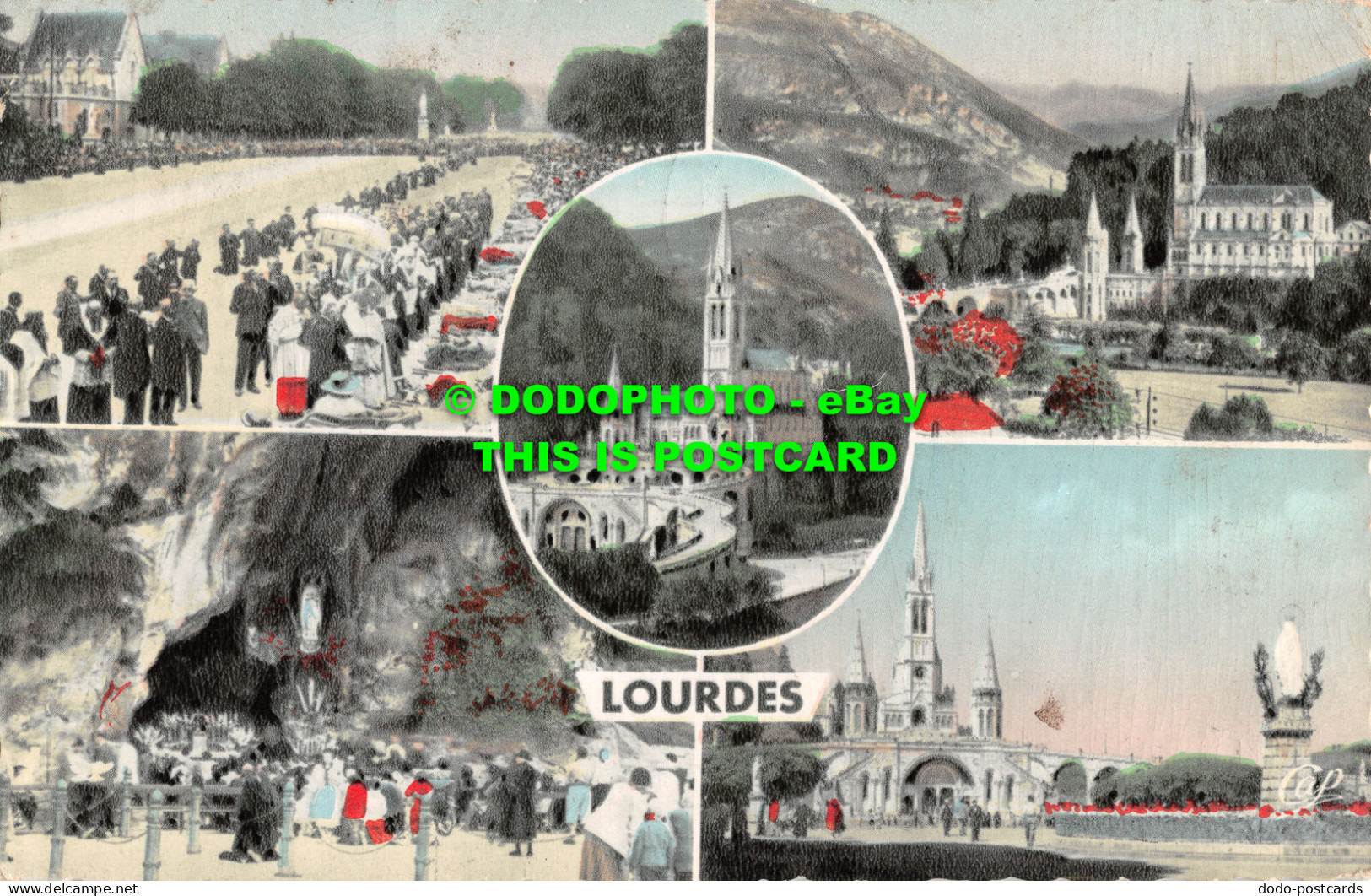 R492596 Lourdes. 1686. Benediction Des Malades. La Basilique Et La Grotte. Arts - World