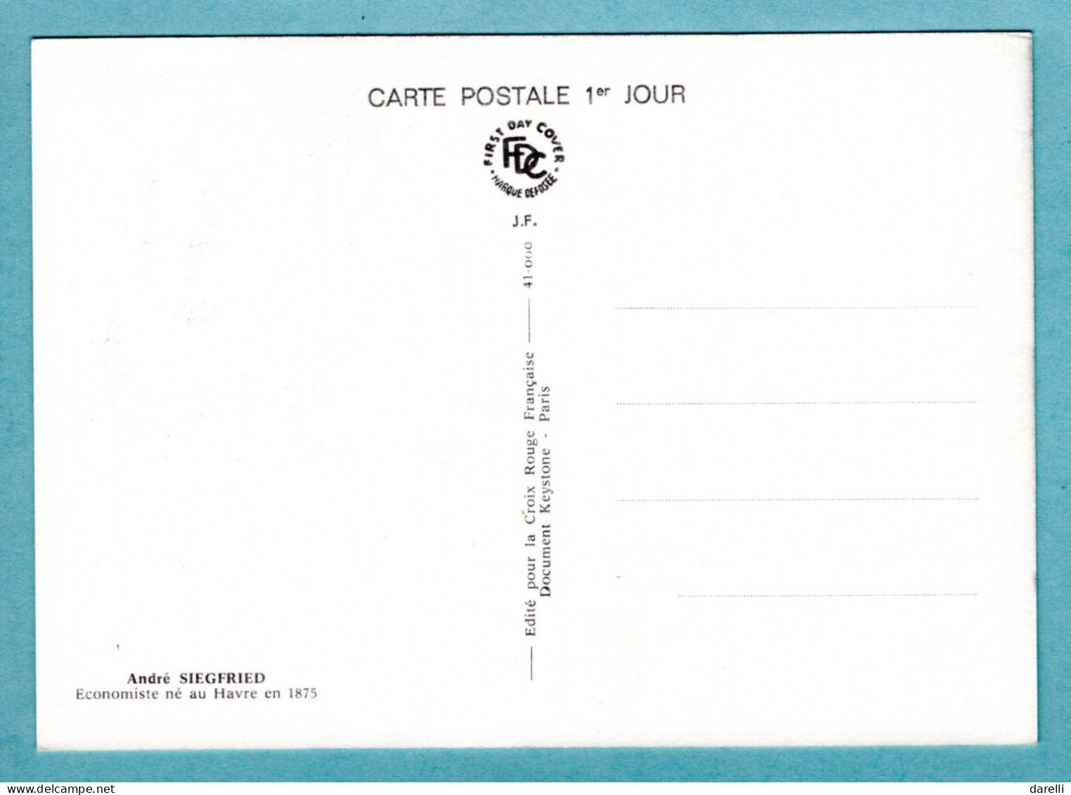 Carte Maximum 1975 - André Siegfried - Historien Et Géographe - YT 1858 - 76 Le Havre - 1970-1979