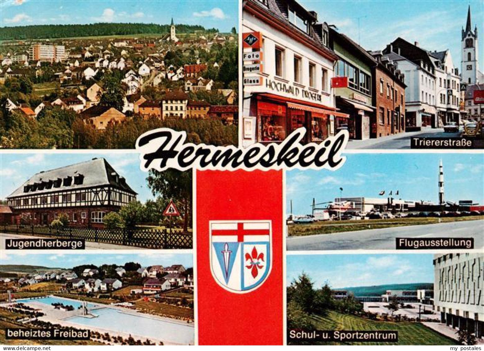 73897621 Hermeskeil Panorama Jugendherberge Freibad Trierer Strasse Flugausstell - Hermeskeil