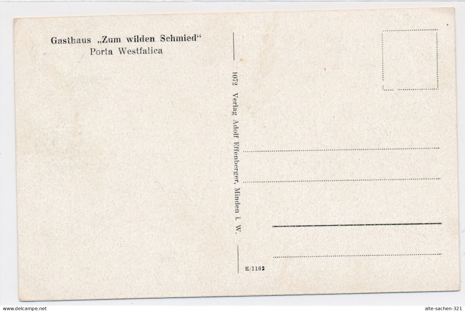AK Um 1930 Gaststätte Wilder Schmied Minden - Minden