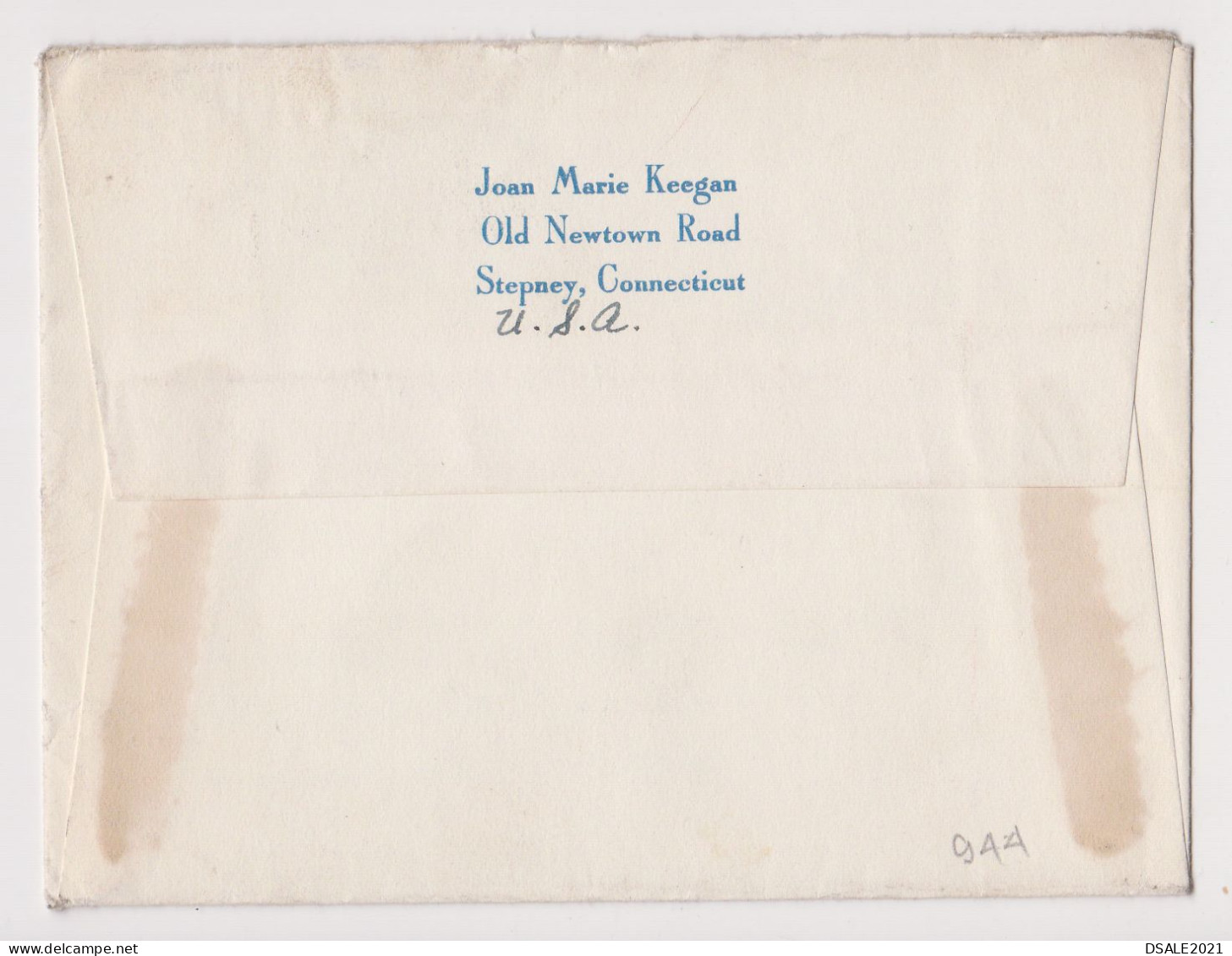 USA United States 1950 AIRMAIL Cover W/Topic Stamp 15c New York City Skyline, Sent STEPNEY CONNECTICUT To Bulgaria /944 - Briefe U. Dokumente