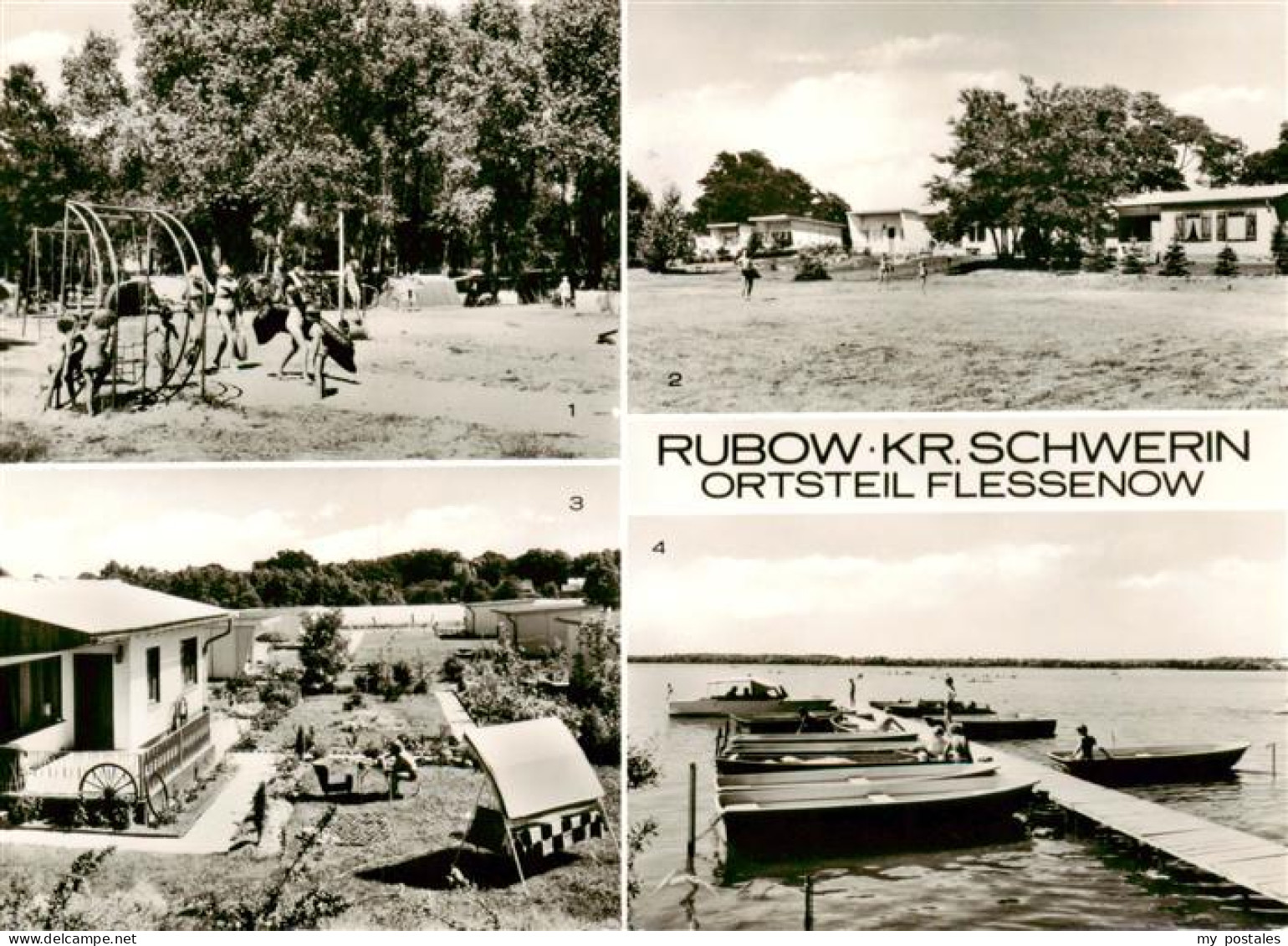 73897460 Flessenow Rubow Dobin Schweriner See Campingplatz Flessenow Bungalowsie - Autres & Non Classés