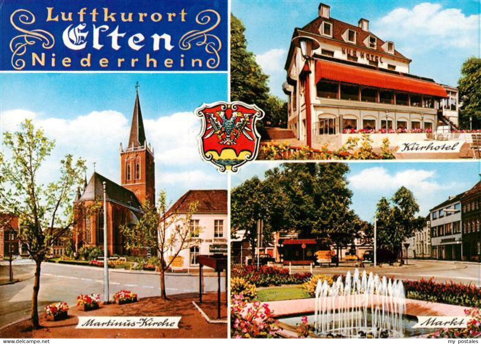 73897455 Elten Emmerich Am Rhein Martinius-Kirche Kurhotel Markt Springbrunnen  - Emmerich