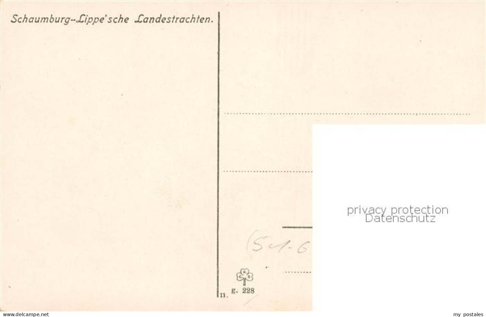 73897213 Schaumburg-Lippe Landestrachten Litho  - Rinteln