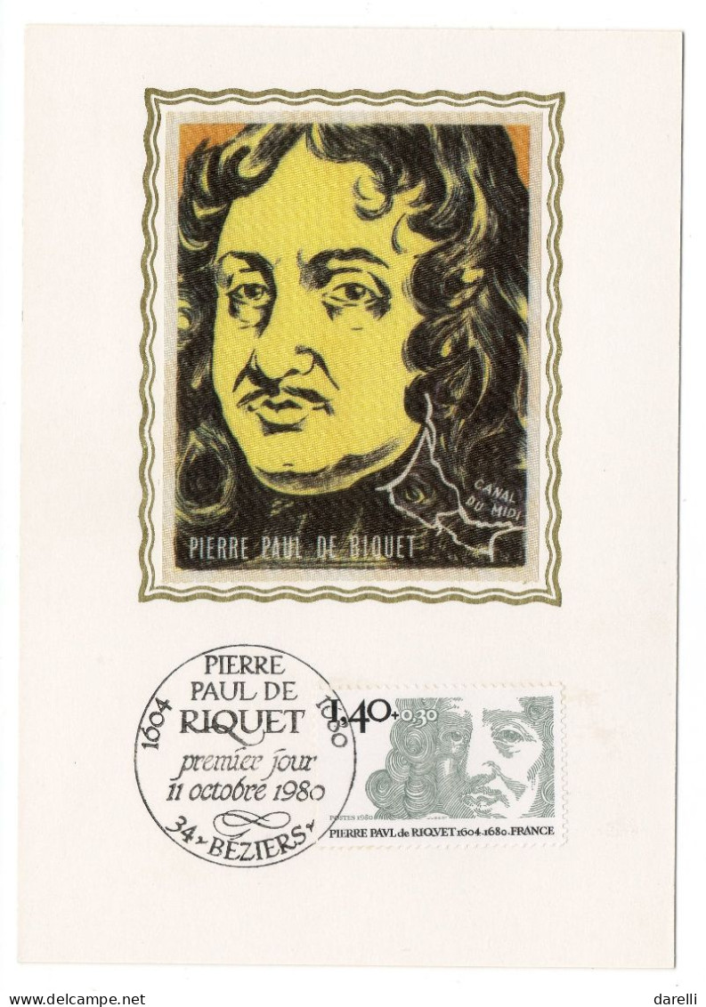 Carte Maximum 1980 - Pierre Paul De Riquet - YT 2100 - 34 Béziers - 1980-1989