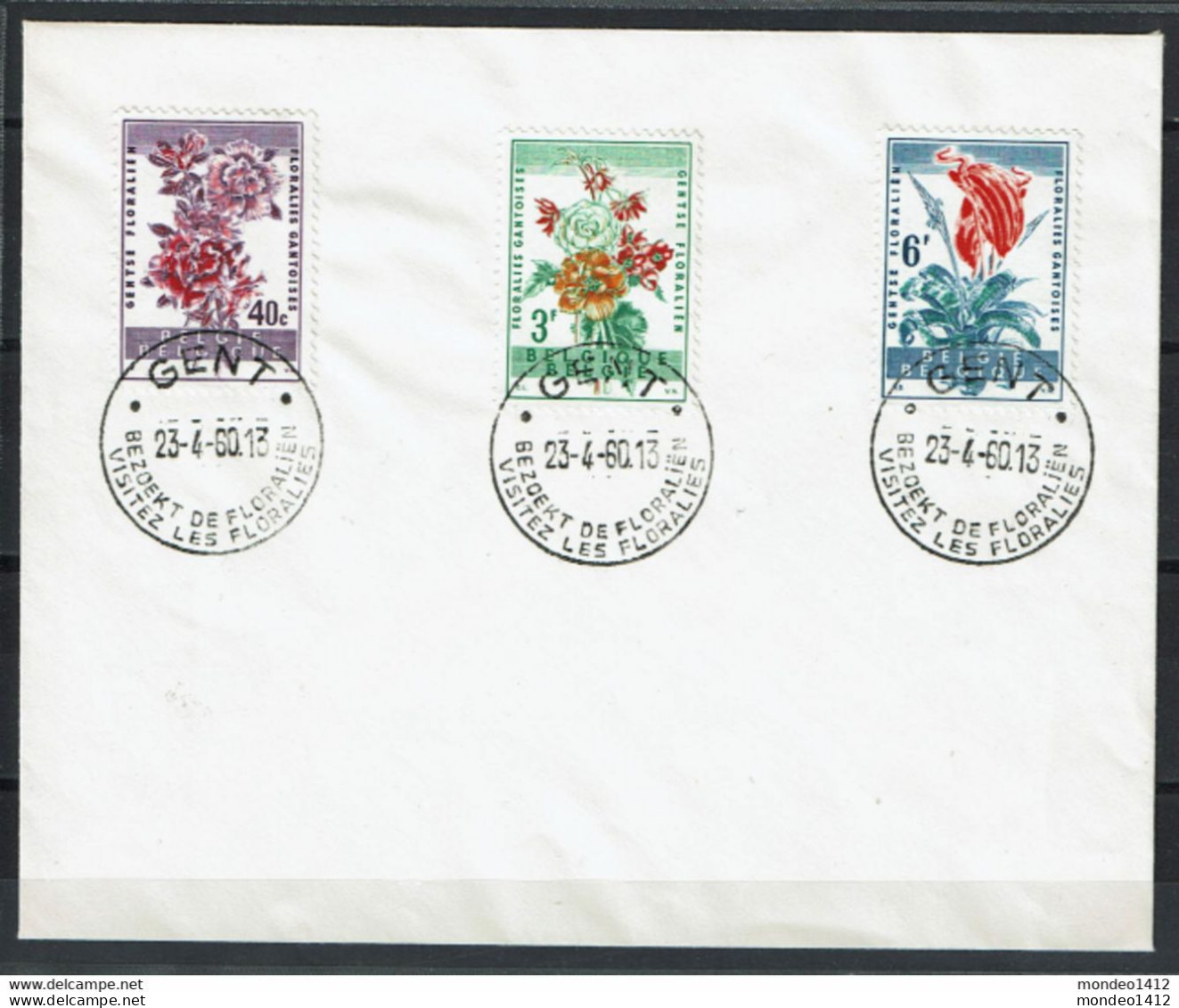 België - 1122-1124 - Stempel Gent - Bezoekt De Floraliën - Lettres & Documents