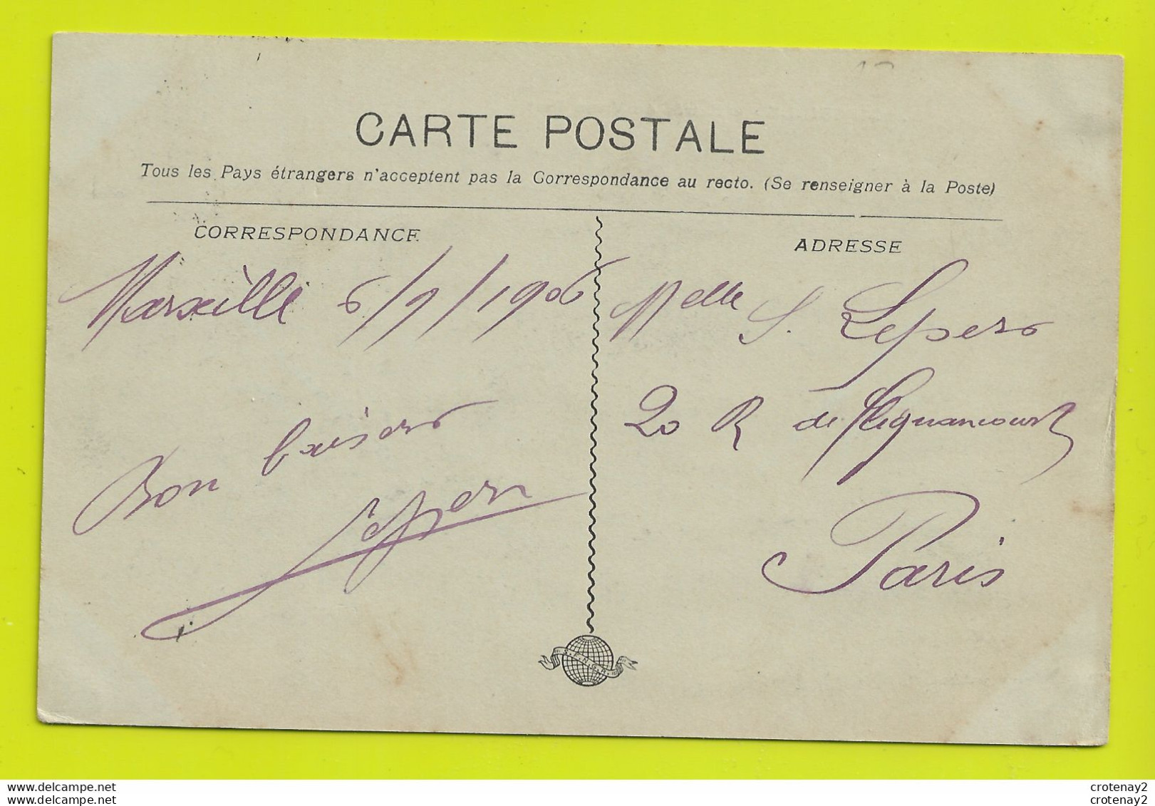 13 MARSEILLE N°81 Pont Transbordeur Et Entrée Du Vieux Port En 1906 Aloès Au Premier Plan VOIR DOS - Vecchio Porto (Vieux-Port), Saint Victor, Le Panier