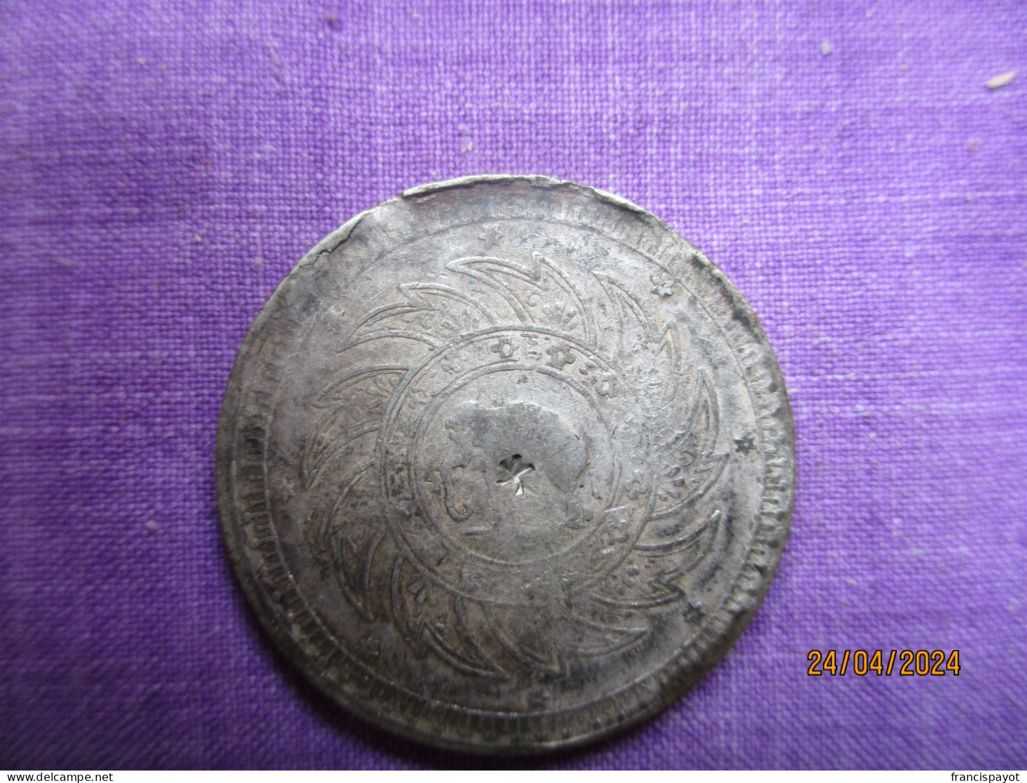 Thailand: 1/8 Baht Fuang 1869 (rare) - Tailandia