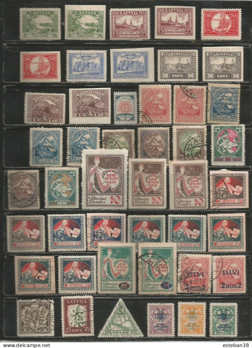 Letonie Timbres Diverses - Latvia