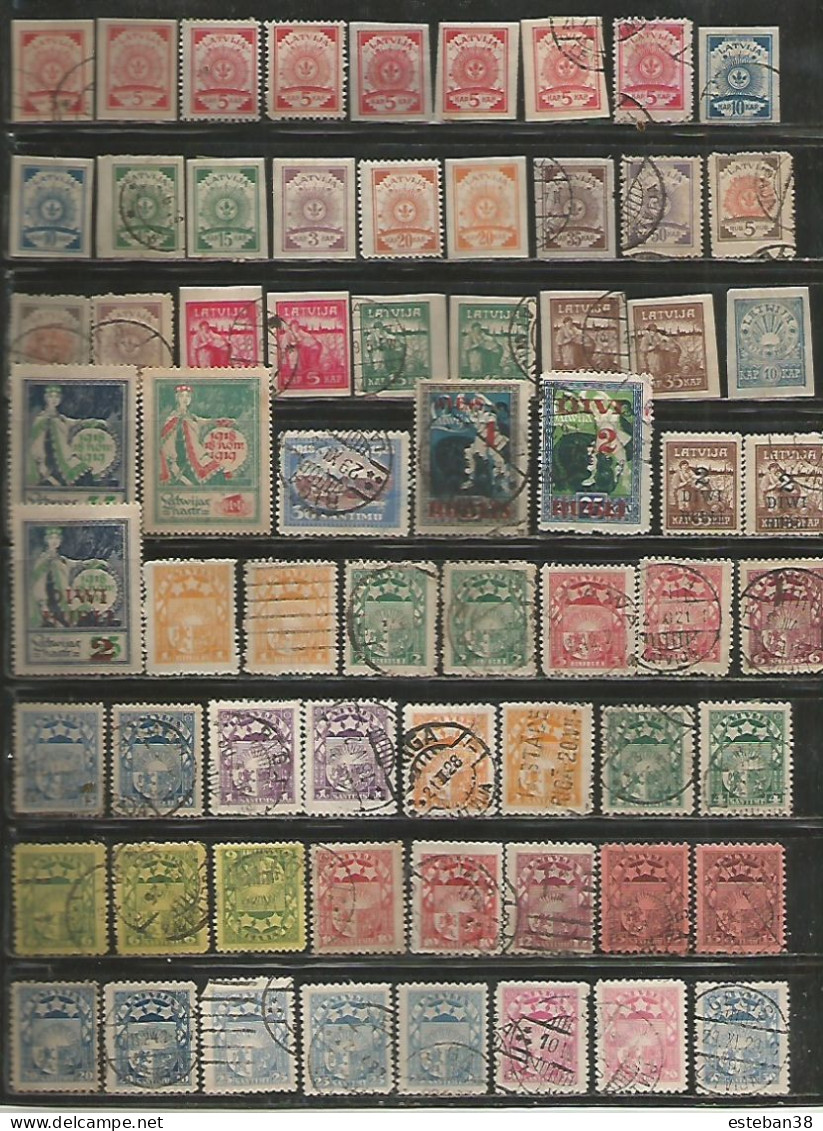 Letonie Timbres Diverses - Lettonie