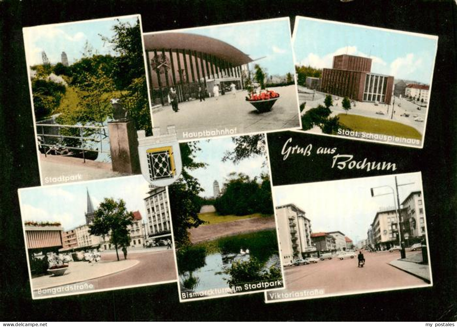 73897069 Bochum Stadtpark Bahnhof Schauspielhaus Strassenpartien Bismarckturm St - Bochum