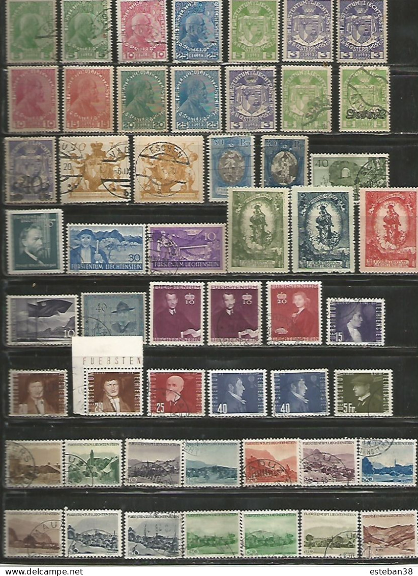 Lienchenstein Timbres Diverses - Verzamelingen