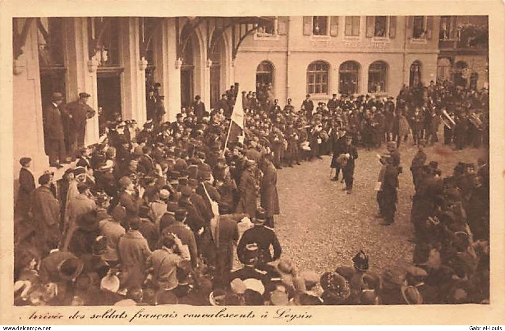 Arrivée Des Soldats Français Convalescents à Leysin 1916 - Leysin