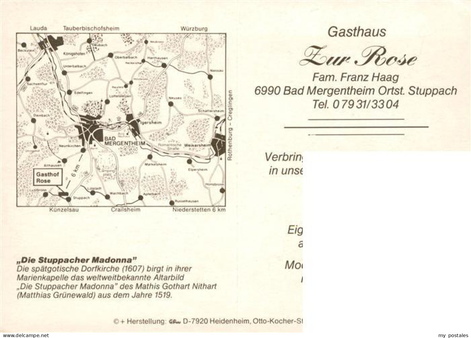 73897045 Stuppach Bad Mergentheim Gasthaus Zur Rose Gaststube Gaestezimmer  - Bad Mergentheim