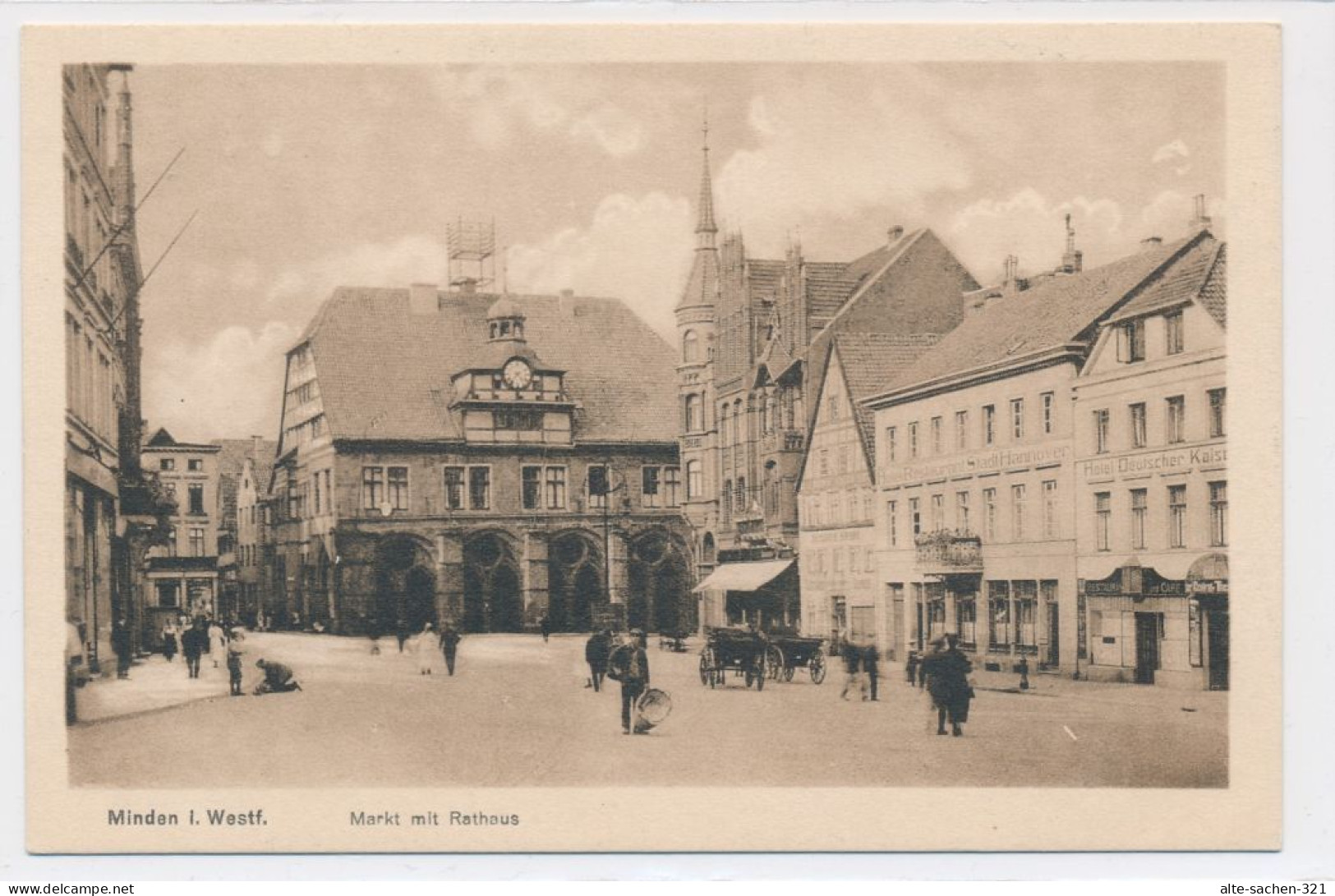 AK Um 1915 Markt Rathaus Nach Scharn Minden - Minden