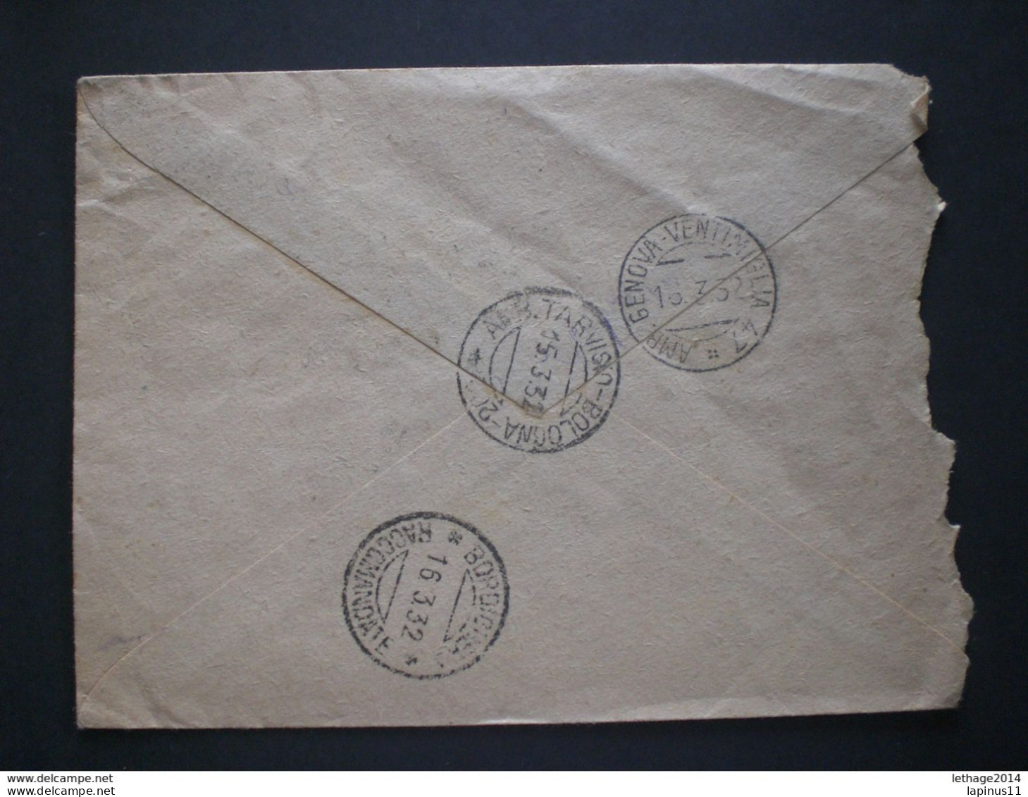 RUSSIA RUSSIE РОССИЯ STAMPS COVER 1932 REGISTER MAIL RUSSLAND TO ITALY RRR RIF. TAGG (148) - Covers & Documents