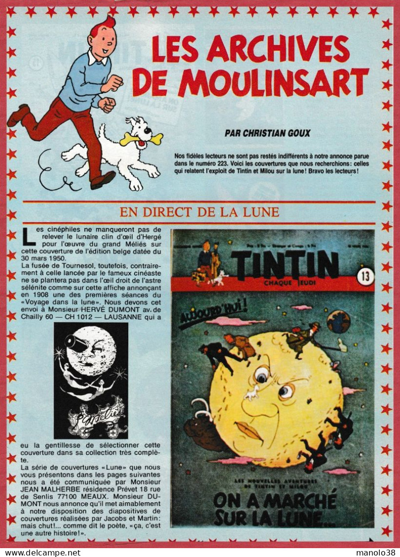 Tintin. On A Marché Sur La Lune. Présentation De Divers Documents. Les Archives De Moulinsart. 1980. - Historische Dokumente