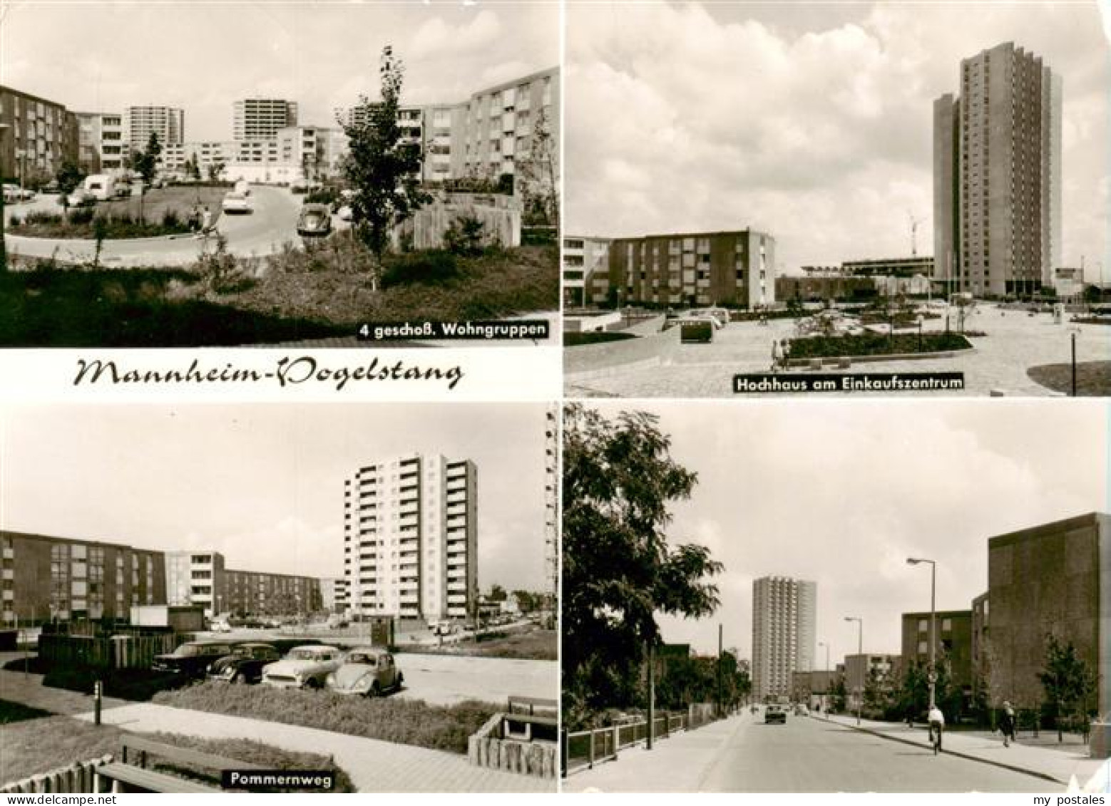 73896757 Vogelstang Wohngruppen Hochhaus Am Einkaufszentrum Pommernweg Strassenp - Mannheim