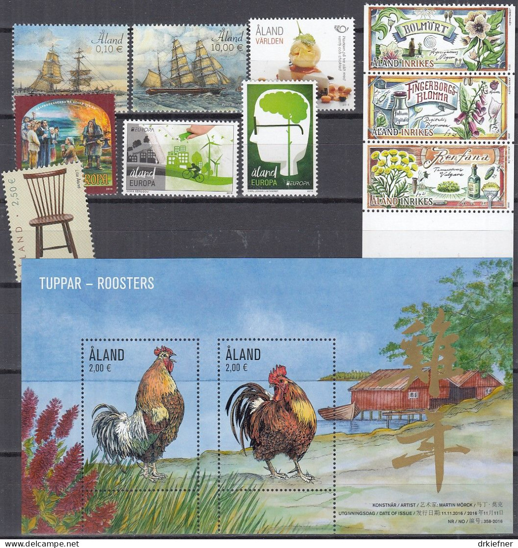 ALAND Aus Jahrgang 2015, Postfrisch **, 418-427, Block 15 - Aland