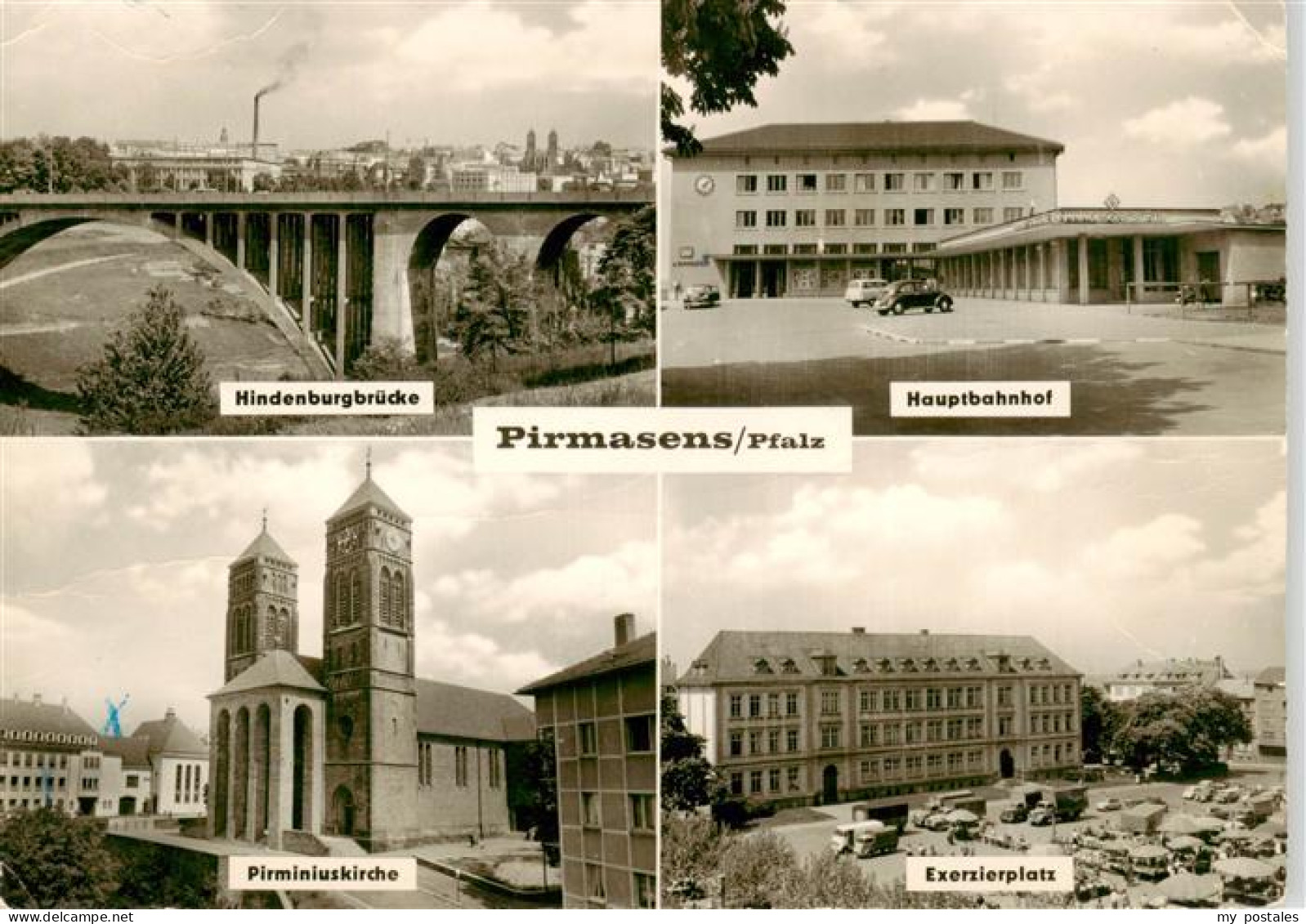 73896699 Pirmasens Hindenburgbruecke Hauptbahnhof Pirminiuskirche Exerzierplatz  - Pirmasens