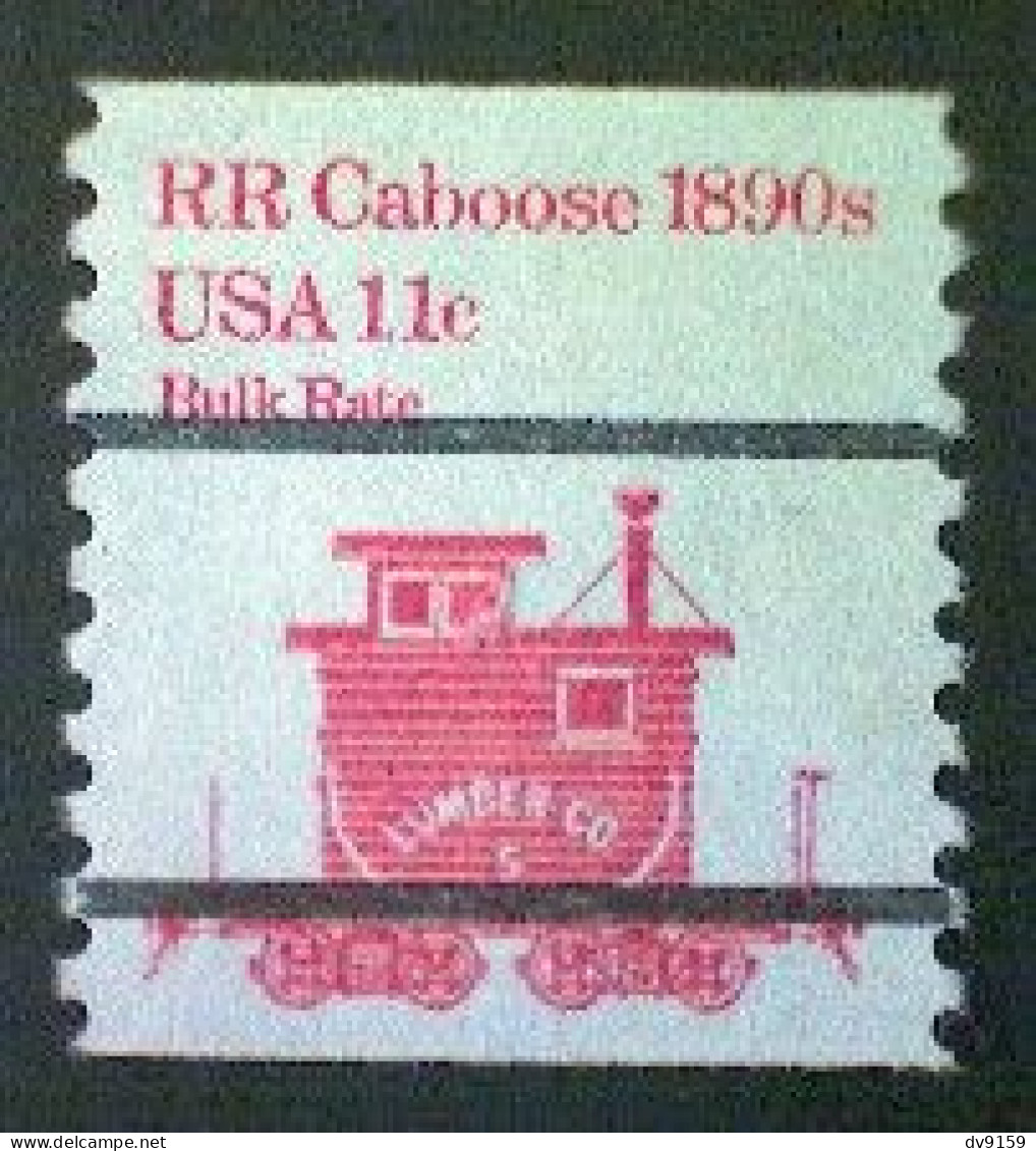 United States, Scott #1905a, Used(o), 1984 Coil, Transportation Series: Caboose Of 1890s, 11¢, Red - Oblitérés