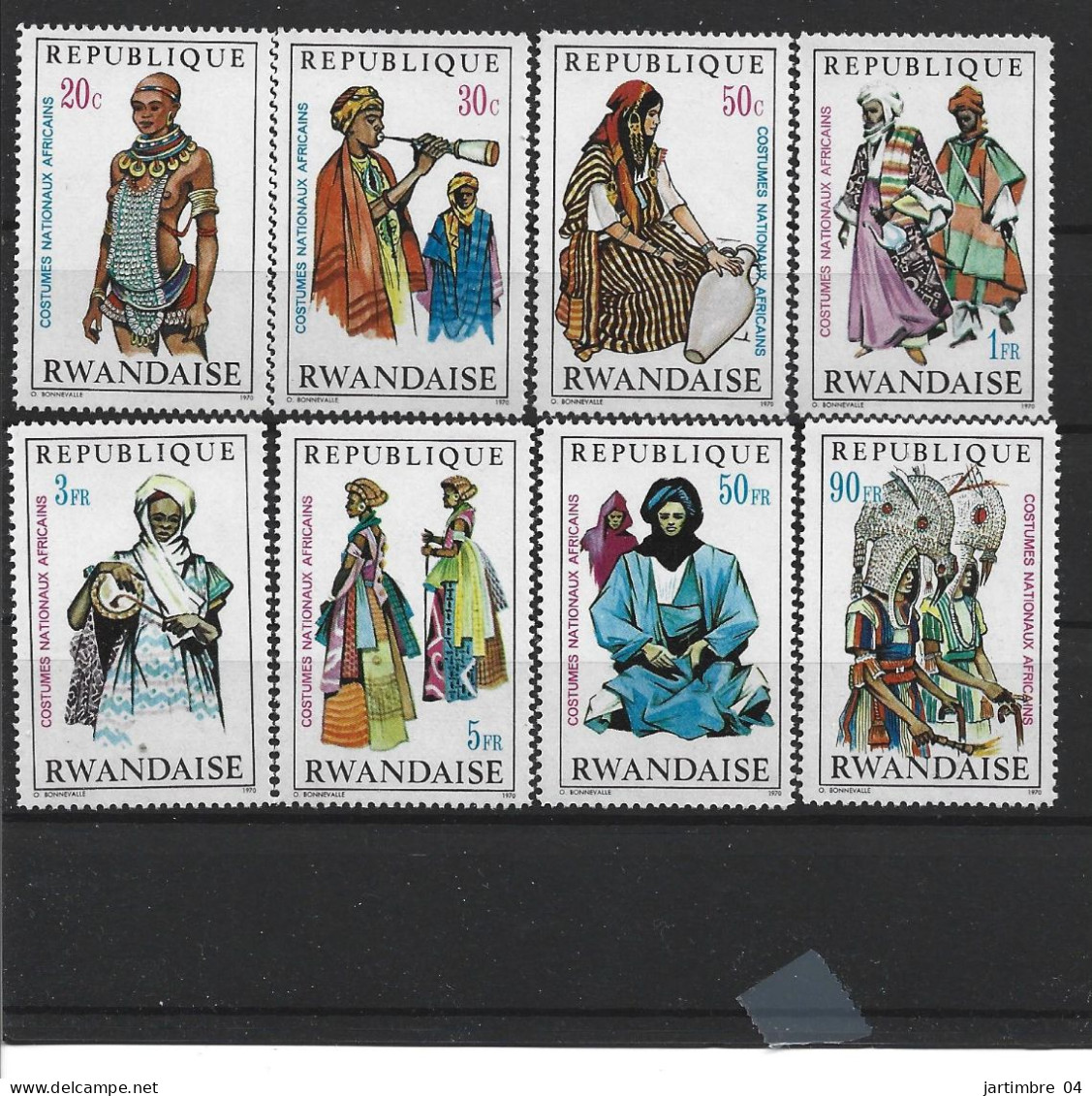 1970 RWANDA 346-53** Costumes Nationaux - Nuovi