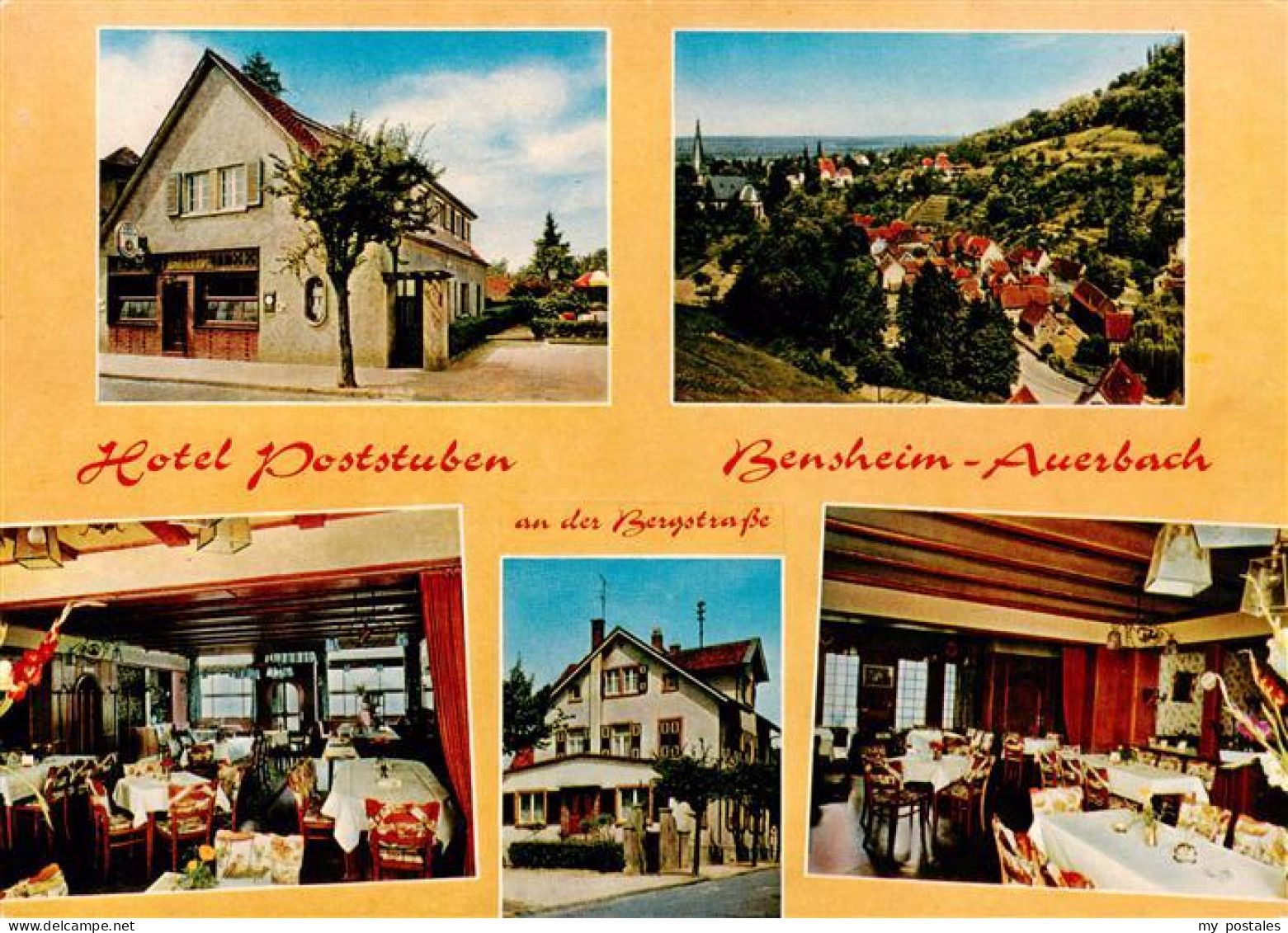 73896588 Auerbach Bergstrasse Hotel Poststuben Restaurant Ortspanorama Auerbach  - Bensheim