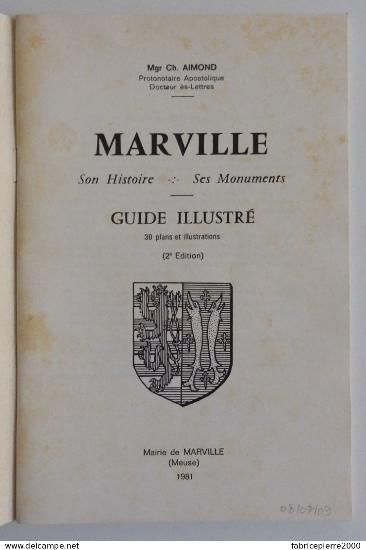 AIMOND - Marville Guide 1981 TBE Meuse Verdun - Lorraine - Vosges