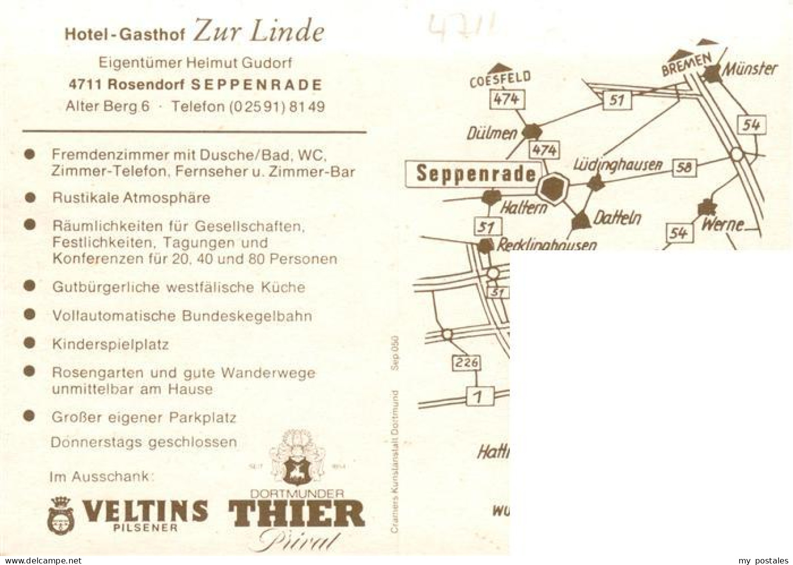 73896567 Seppenrade Hotel Gasthof Zur Linde Restaurant Seppenrade - Lüdinghausen