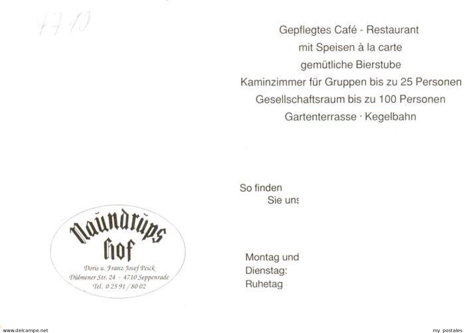 73896559 Seppenrade Naundrups Hof Restaurant Kaminzimmer Seppenrade - Lüdinghausen