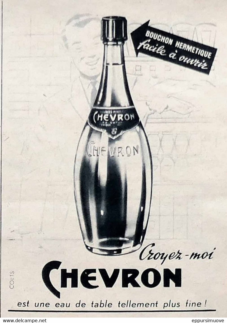 Publicité Papier EAU CHEVRON  1956 PIP1049273 - Advertising