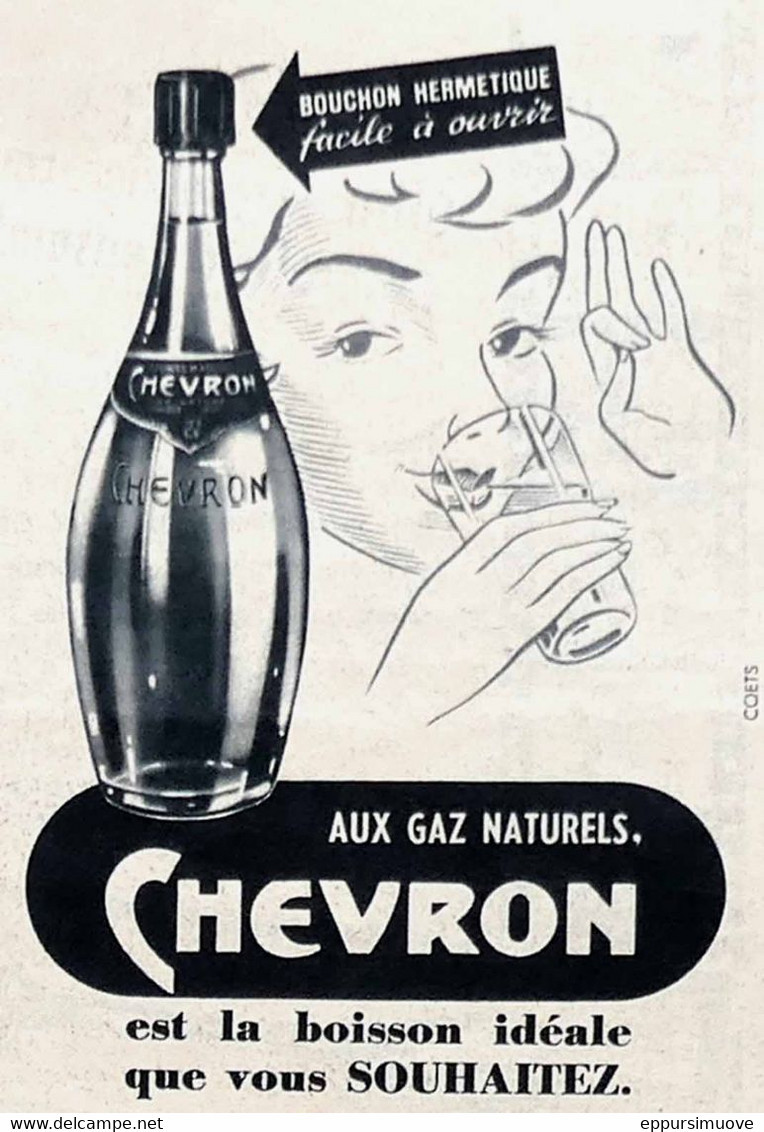 Publicité Papier EAU CHEVRON  1956 PIP1049255 - Advertising