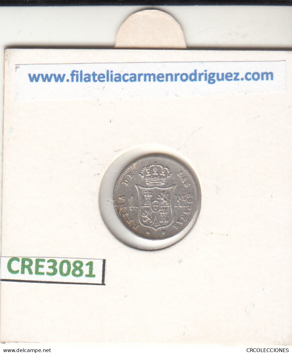 CRE3081 MONEDA ESPAÑA ISABEL II 1 REAL 1864 MADRID PLATA MBC+ - Andere & Zonder Classificatie