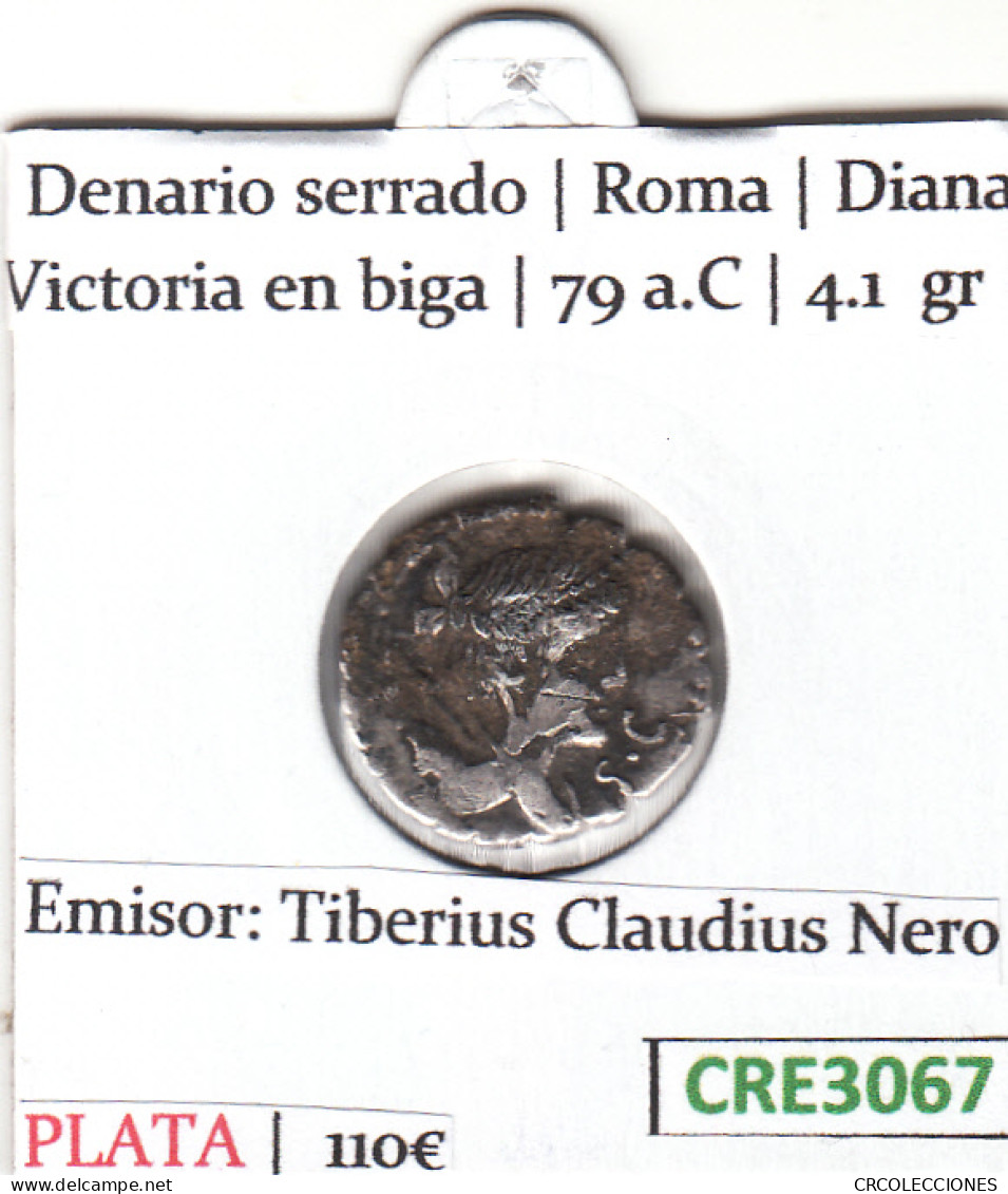 CRE3067 MONEDA ROMANA DENARIO VER DESCRIPCION EN FOTO - Republic (280 BC To 27 BC)