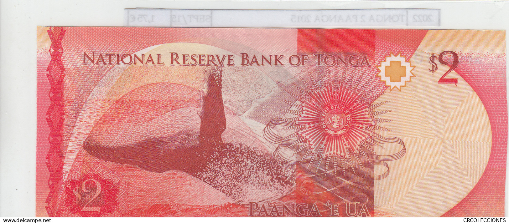 BILLETE TONGA 2 PAANGA 2015 P-44 SIN CIRCULAR - Otros – Oceanía