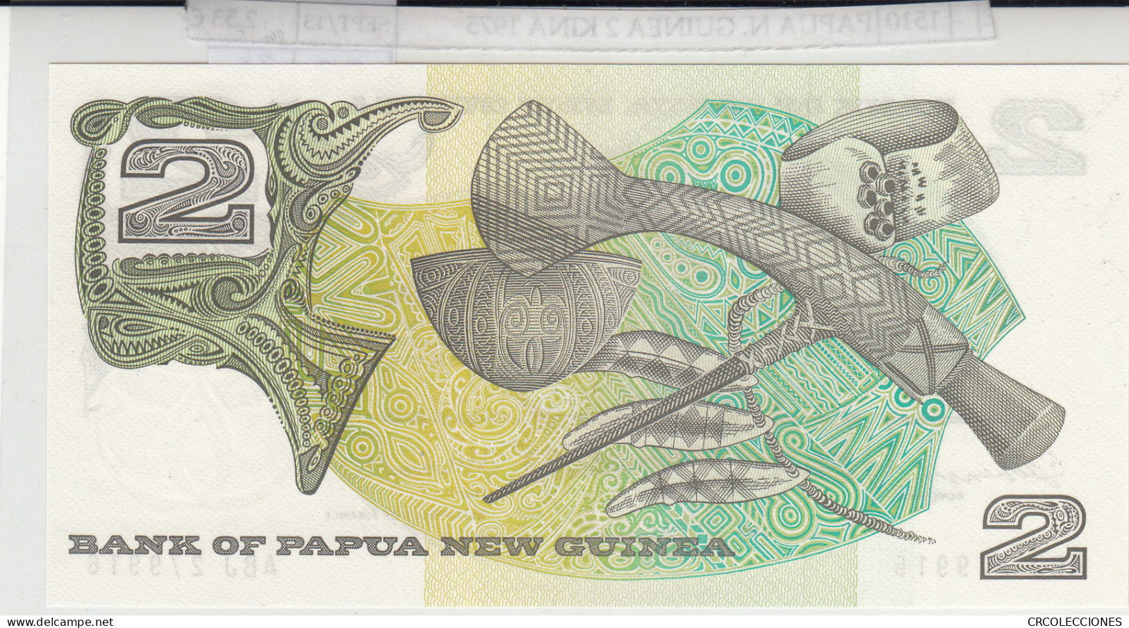 BILLETE PAPUA NUEVA GUINEA 2 KINA 1975 P-1a SIN CIRCULAR - Sonstige – Ozeanien