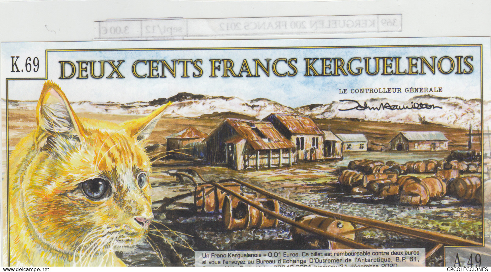 BILLETE KERGUELEN 200 FRANCS 2012 POLIMERO KRG-02b SIN CIRCULAR - Autres - Océanie