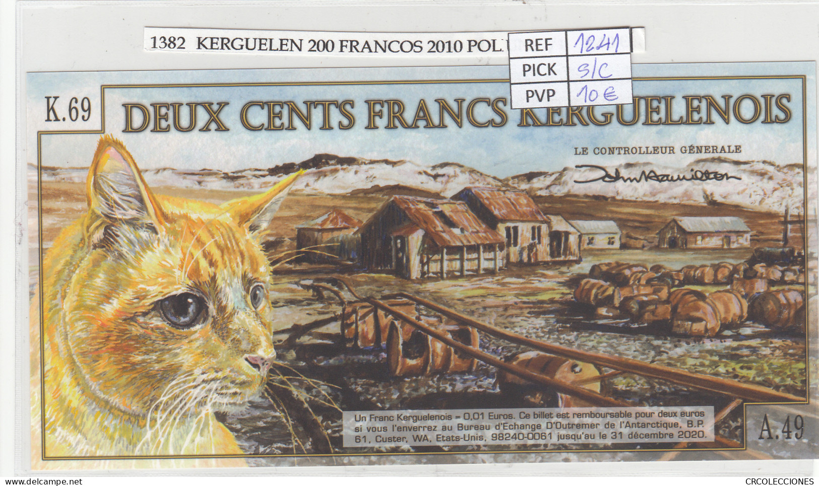 BILLETE KERGUELEN 200 FRANCOS 2010 KRG-02as SIN CIRCULAR - Sonstige – Ozeanien