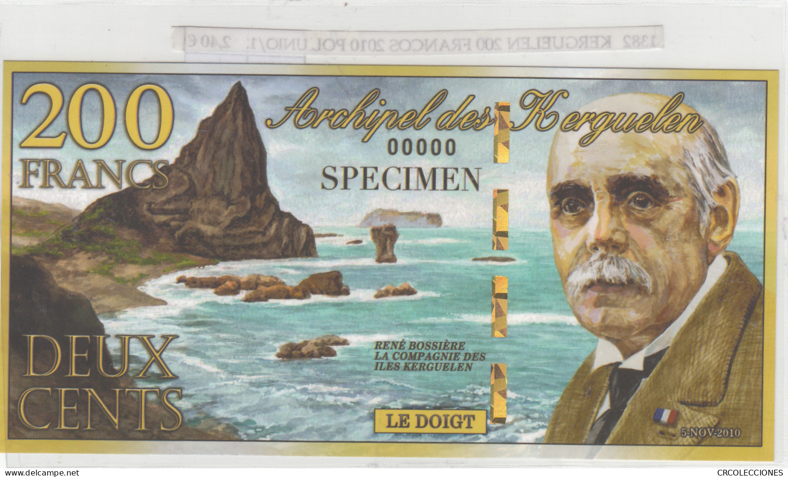 BILLETE KERGUELEN 200 FRANCOS 2010 KRG-02as SIN CIRCULAR - Otros – Oceanía