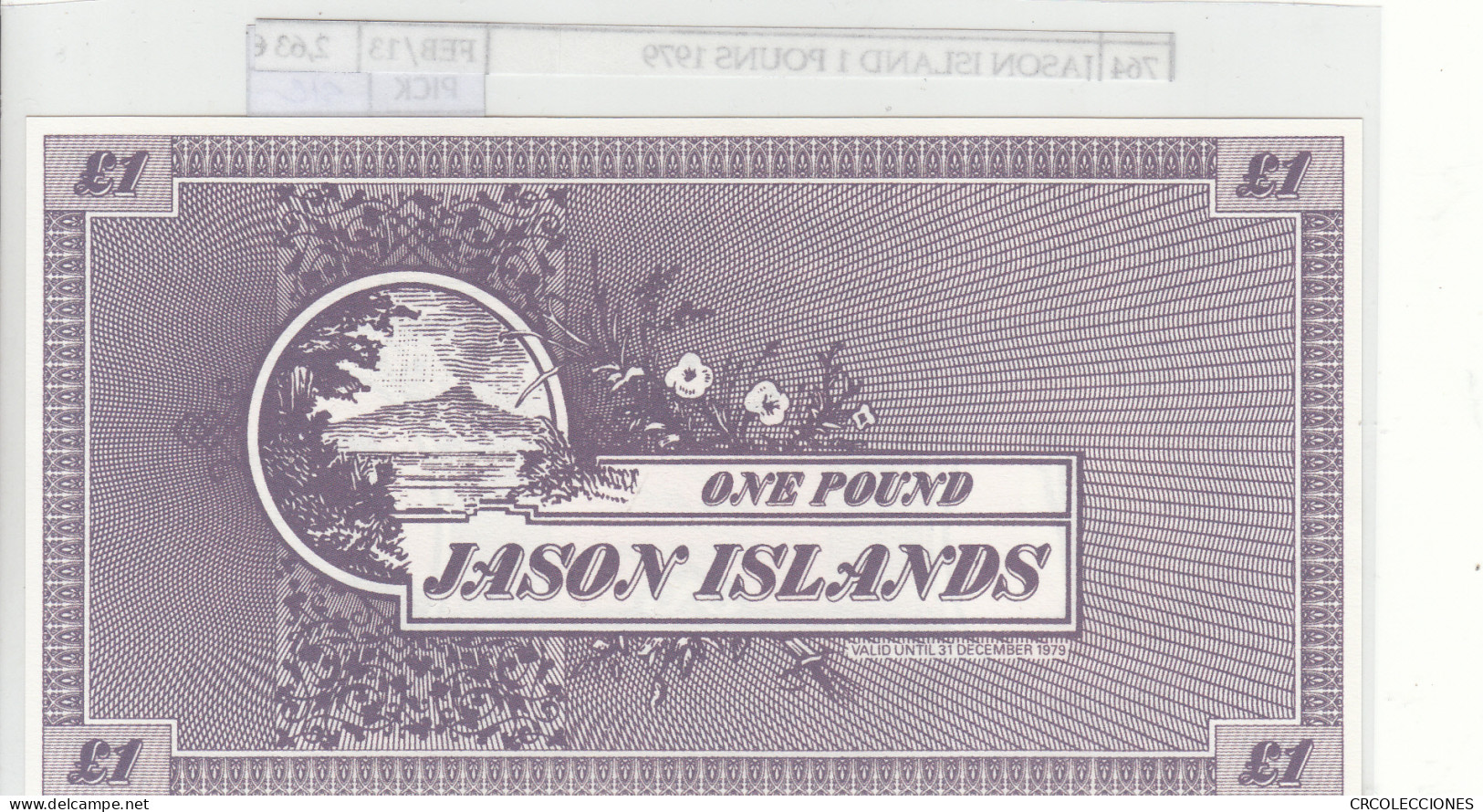 BILLETE JASON ISLAND 1 POUNS 1979 JI-2 SIN CIRCULAR - Sonstige – Amerika