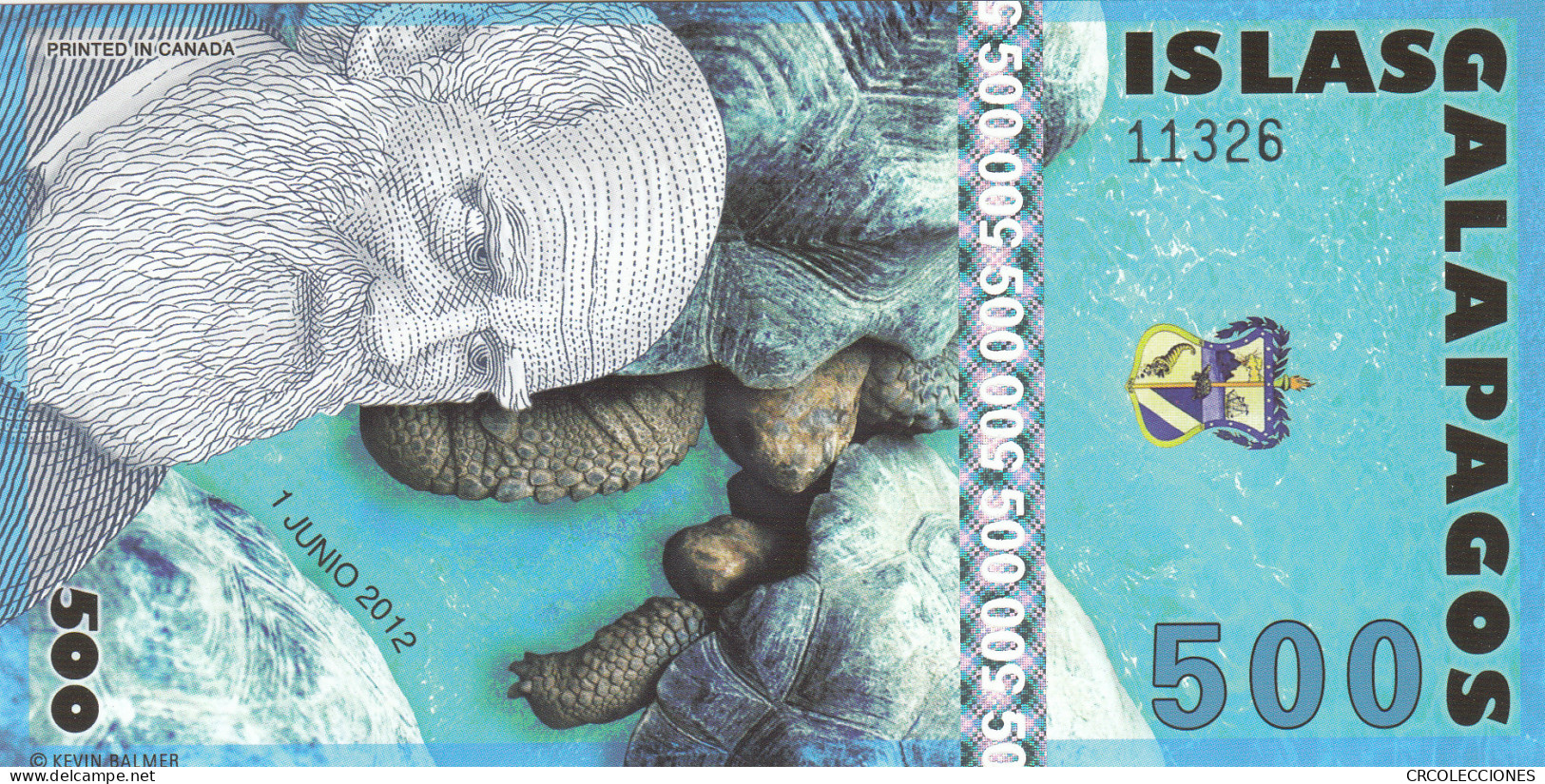 BILLETE ISLAS GALAPAGOS 500 SUCRES 2012 POLYMERO GLP-01c SIN CIRCULAR - Sonstige – Amerika