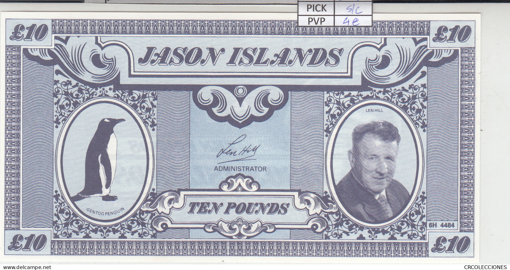 BILLETE JASON ISLAND 10 POUNS 1979 JI-4 SIN CIRCULAR - Otros – América