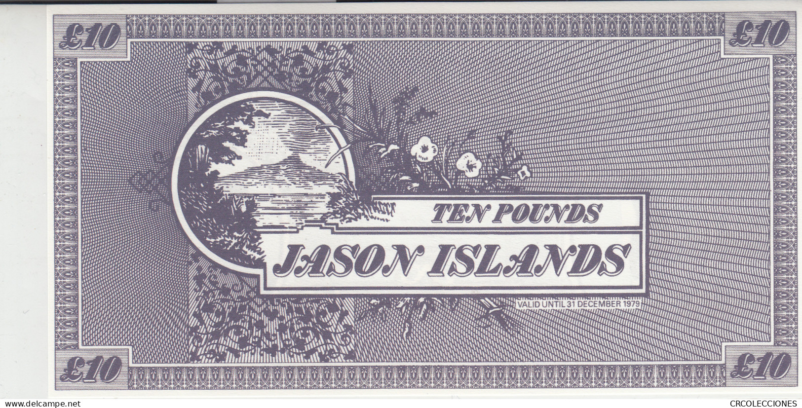 BILLETE JASON ISLAND 10 POUNS 1979 JI-4 SIN CIRCULAR - Otros – América