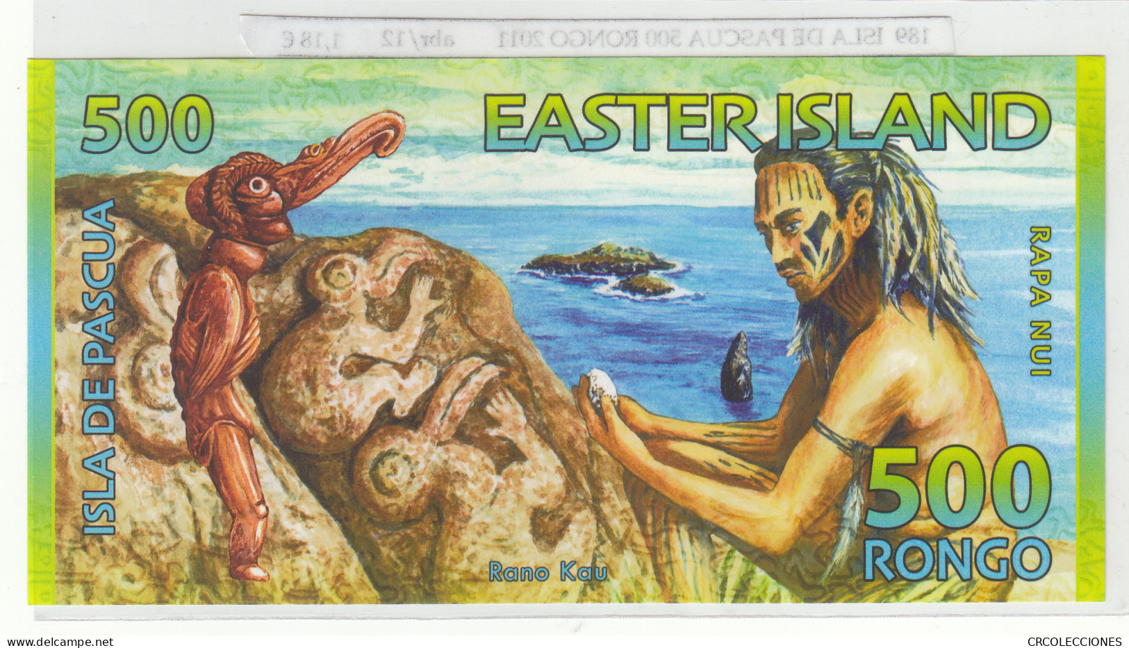 BILLETE ISLAS DE PASCUA 500 RONGO 2011 POLIMERO EI-01a SIN CIRCULAR - Andere - Amerika