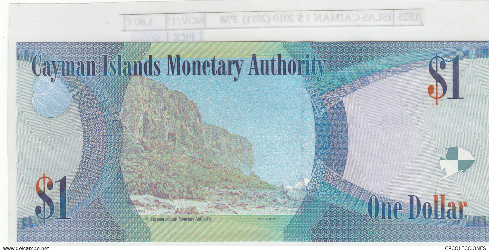 BILLETE ISLAS CAIMAN 1 DOLAR 2010 P-38a SIN CIRCULAR - Autres – Amérique