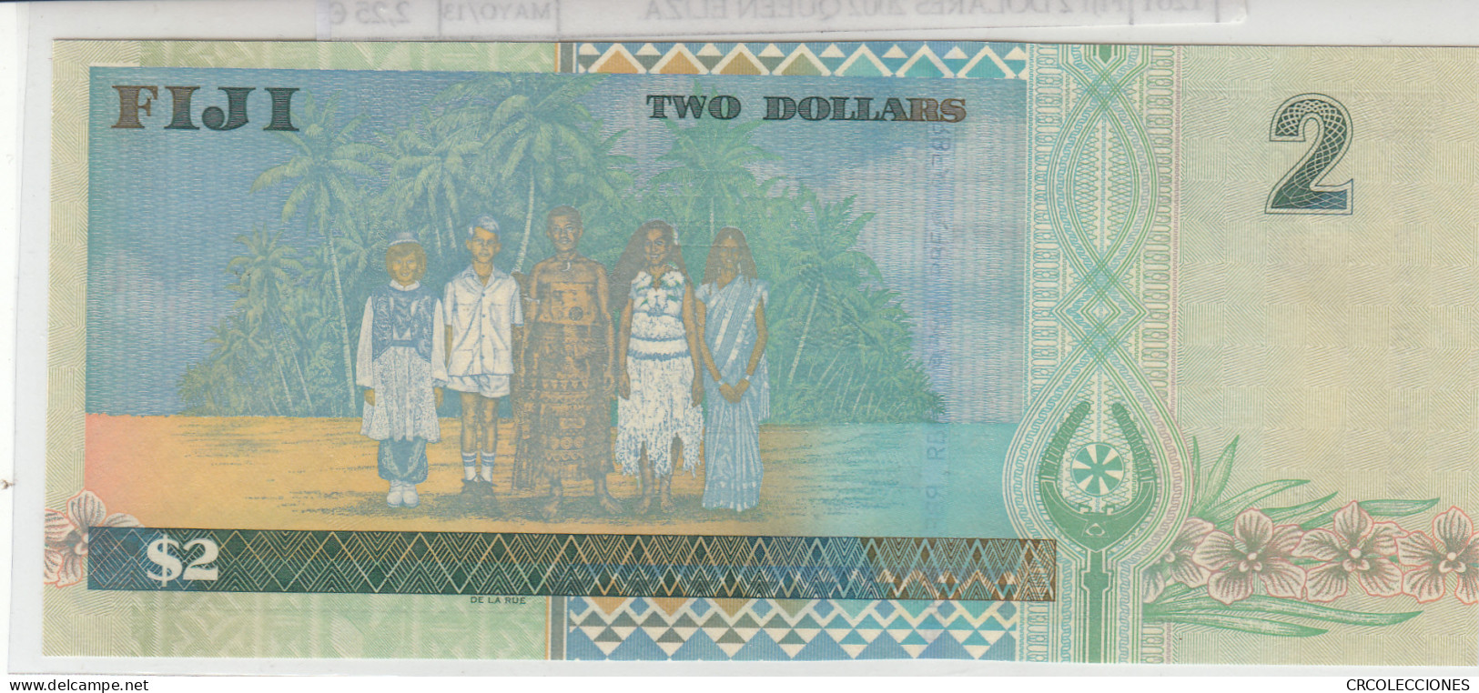 BILLETE FIJI 2 DOLARES 2002 P-104a SIN CIRCULAR - Autres - Océanie