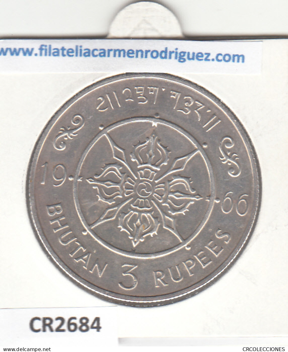 CR2684 MONEDA BHUTAN 3 RUPIAS 1952 EBC - Andere - Azië