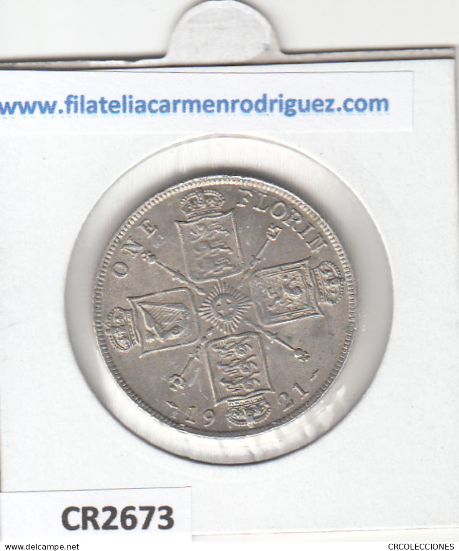 CR2673 MONEDA GRAN BRETAÑA 1 FLORIN 1921 MBC - Autres – Europe